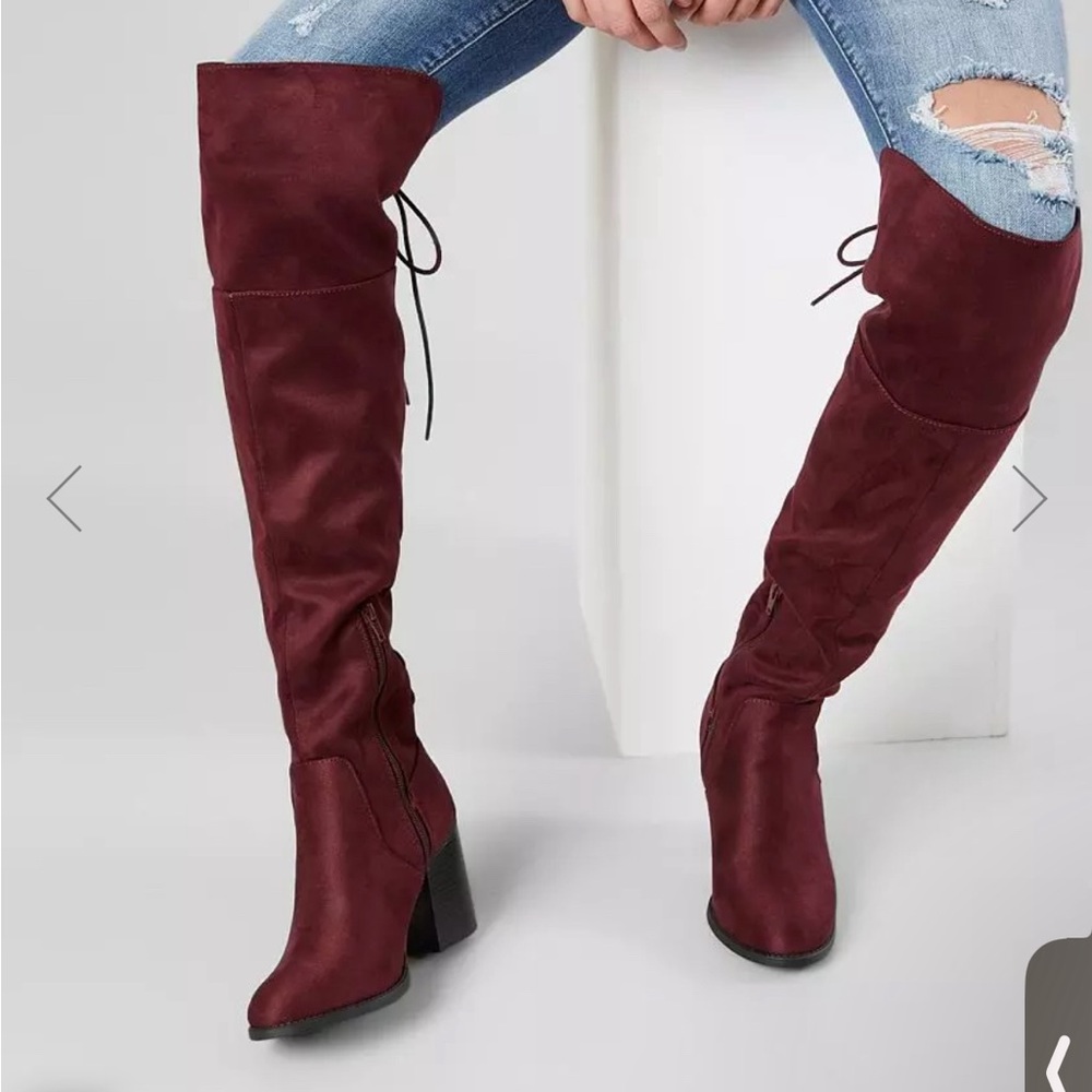 Soda Aspire Lace-Up Over The Knee Boot
